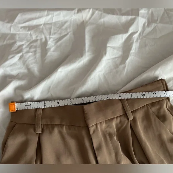 Tronjori Tan Taupe Super Wide-Leg Flowy Women's Pants - Picture 6 of 6